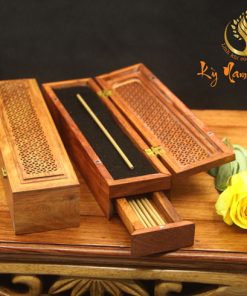 Hộp Xông Trầm Bằng Gỗ Hương | Đốt Nhang Trầm Không Tăm An Toàn