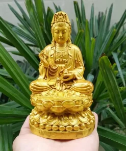 Tượng Phật Bà Quan Âm Dát Vàng | Trang Trí Và Đặt Taplo Ô Tô