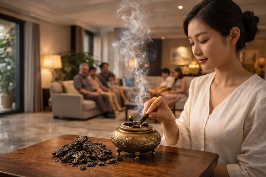 cách đốt trầm hương đúng cách trong nhà