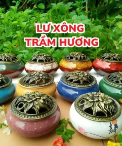 lư xông trầm hương gốm sứ đa năng