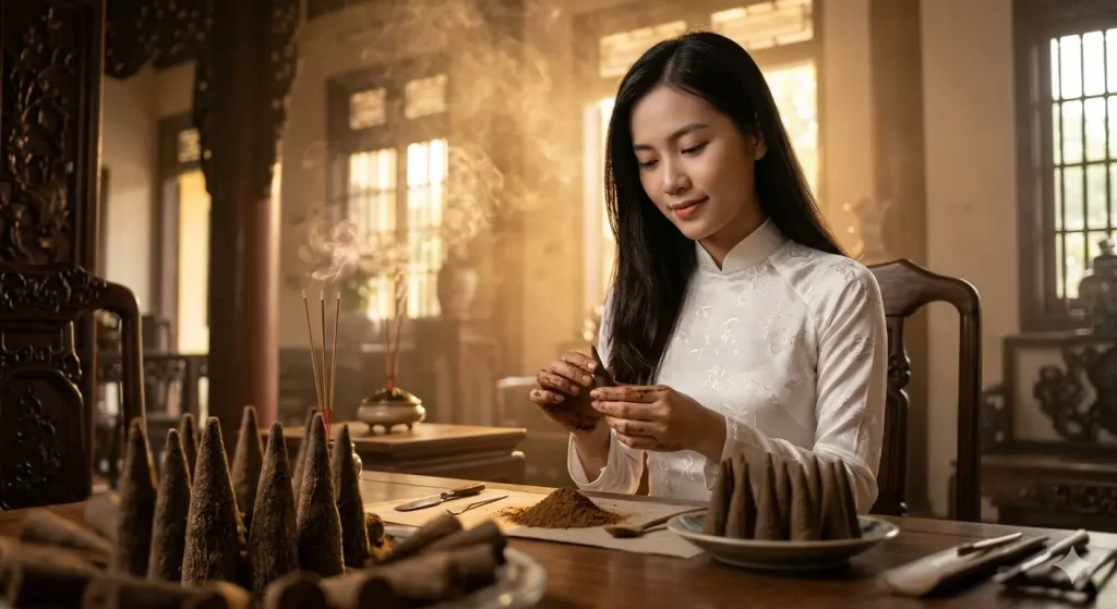 nụ trầm hương có tác dụng gì trong xông nhà và tạo hương thơm