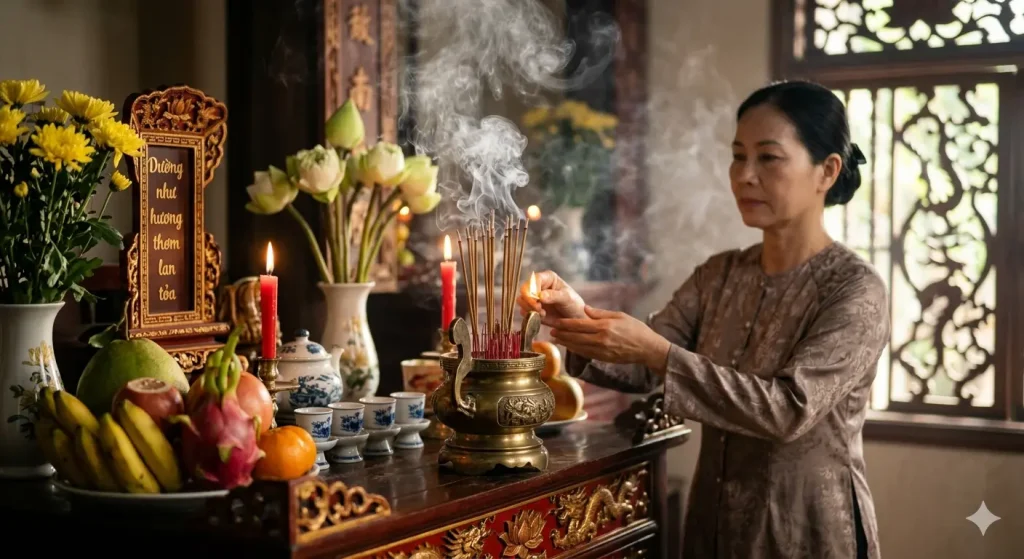 cúng khói cho gia tiên là gì