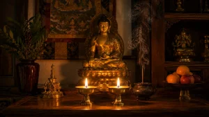 nến bơ dùng trên bàn thờ Phật như thế nào